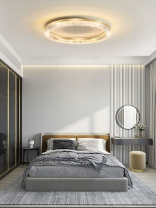 Modern Minimalist round LED Bedroom Ceiling Light Luxury Nordic Study Room Light Iron Art Absorption Top Light Room Lampshade
