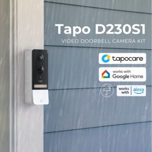 TP-Link Tapo D230S1 Two-Way Audio Smart AI Detection Tapo Smart Battery Video Doorbell Camera Kit