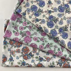 Cotton Poplin Vintage Rose Fabric for Sewing Quilting Patchwork Summer Girls Childrens Tops and Skirts DIY Materials TJ20339