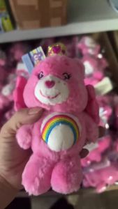 15cm Care Bears Squeak Plush Key Chains Backpack  Lovely Stuffed Dolls Toy Schoolbag Decor  Cute Keyring Present Birthday Gifts