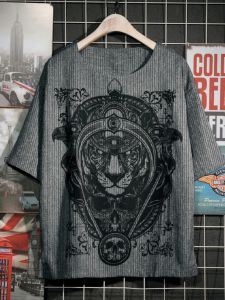 Ice Silk Ultra-Thin Half Sleeve Mens T-Shirt Loose Fit Quick Dry Summer Fashion Large Size 5 Points Trendy Body Shirt