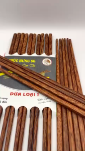 Đũa Dừa Loại 1 – Vỉ 10 Đôi – Gỗ Dừa Bến Tre Tự Nhiên An Toàn Cho Sức Khỏe