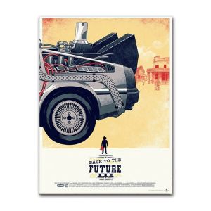 Movie Pictures Home Decor Boy Kid Gift Back To The Future Car Poster Canvas Painting Canvas Poster Print Classic