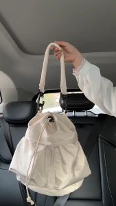 (1-3 Days Delivered)Crossbody bag Korean Simple Bags Drawstring Bucket Bag Mini waterproof messenger bag for women men Outdoor Leisure Sling Bag