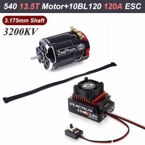 Hobbywing QUICRUN 10BL120 120A ESC Zeephom 540 10.5T 17.5T 25.5T Motor Sensored Brushless Combo for Competition 1/10 1/12 RC Car