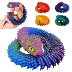 Aitemay mô phỏng hình khớp cử động dạ quang rắn in 3D đồ thủ công quà tặng năm mới văn phòng nhà cửa đồ trang trí để mặt bàn sáng tạo