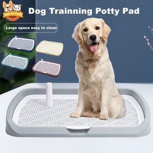 Dog Toilet With Column Removable Pet Toilet Dog Training Potty Pad (With Stand)