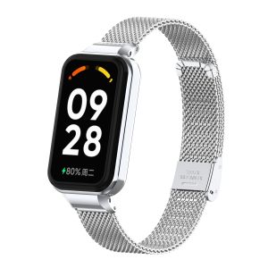 Suitable for Xiaomi Band 9 Active Stainless Steel Braided Network Card Buckle Strap for Xiaomi Band 8 Active Replacement Strap