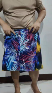 Tropical Printed Shorts with 2 Pockets for Men & Women - Cotton Bras Fabric - Fit up to 24-36in