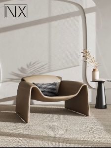 Lazy Sofa Bedroom Sofa Single Sofa M-shaped Crab Chair Italian Minimalist Designer Leisure Single Sofa Chair Living Room Balcony Special-shaped Personality Creative