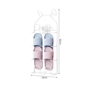 Simple Wall-Mounted Shoe Rack No-Drilling Indoor Bathroom Slipper Stand Dormitory Storage Magic Bathroom Hanging Rack
