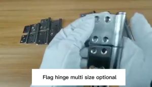 (2 PCS) Stainless steel fireproof door hinge wooden door flag shaped hinge flag shaped hinge(send screws)