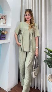 Setelan Wanita Polo Linen Terbaru & Oneset Murah Kekinian