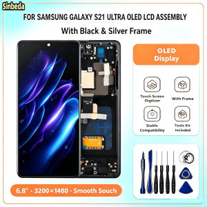 OLED TFT Display For Samsung Galaxy S21 Ultra 5G LCD G998F G998F/DS G998B Display Touch Screen Digitizer Assembly With Tools