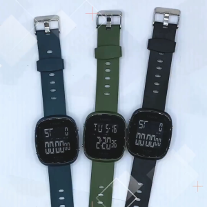 Jam Tangan Pria Digital L1843 Men LED Rubber Jam Tangan LED