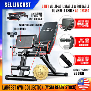 SellinCost 6in1 Dumbbell Bench 2YR Warranty Sit Up Bench FOLDABLE Adjustable Dumbbell Chair Incline Flat Decline Bangku Latihan Gym Fitness Workout Exercise Bench Weight Lifting 6 Pack Training Gym Equipment Kerusi Dumbbell DB1894 DB1896 - Lazada