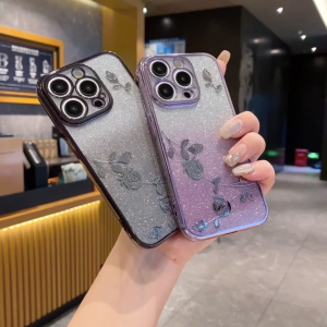 Honor X6 X6a X6b X7b X7c X7d X8 X8b X8c X9 X9a X9b X9c Smart X9D 90 600 Lite 200 Lite Pro Smart 400 Pro Lite Smart 5G case luxury rose glitter diamond sparkling shockproof protective back phone cover case for casing trending now sarung fon murah 手机壳