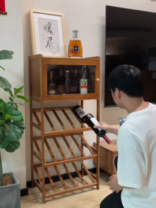 Cosyy homes ชั้นวางไวน์ กันความชื้น ตู้เก็บของอเนกประสงค์ ผลิตจากไม้ไผ่คุณภาพสูง ตู้เก็บของอเนกประสงค์ ราคาหน้าโรงงาน