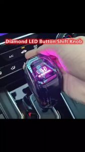 Car 5d diamond gear button shift knob led automatic Honda Toyota VIP Transformers logo