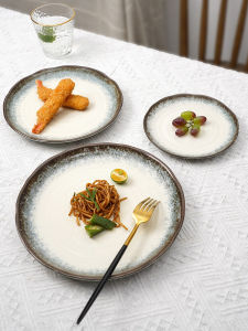 Mino Yaki | Moonlit Blue and White Glazed Under Color Dinner Plate 6.5 Inch
