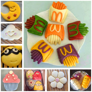 Cartoon Cloud Moon Lotus Leaf McDonalds Burger French Fries Kitchen Baking Mold Tool Popular Element Chinese Style for Everyone