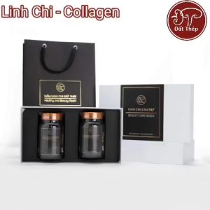 Collagen Nấm Linh Chi Đất Thép dạng viên (3 loại: 30 viên - 60 viên & Hộp quà 2 hũ 60 viên) - Chống lão hoá - Giảm nám - Làm sáng da - Hàng chính hãng