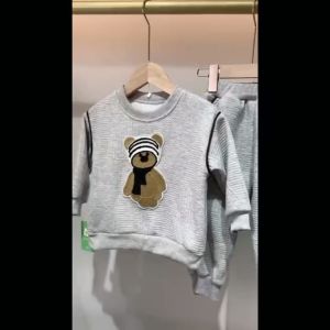 Baby clothing suit Cotton Baby Boy Cute Cartoon Bear Pattern Long sleeve Fashion Clothes Set