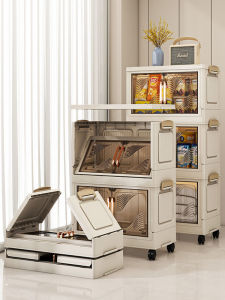 No-Install Rolling Baby Closet Toy Organizer Kitchen Bathroom Storage Cabinet Multi-Layer Bookcase Childs Room Furniture