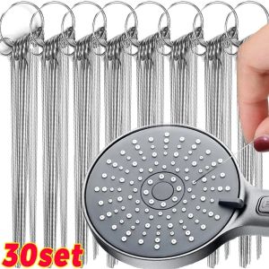 30Sets Showerhead Cleaning Needle Stainless Steel Anti-clogging Shower Head Cleaner Mobile Phone Hole Gap Cleaner Gap Wash Tool