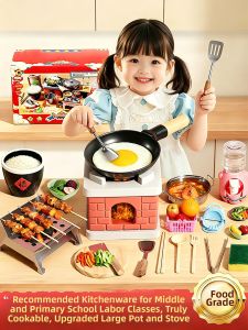 XIDIQI | Real Cooking Mini Kitchen Toy Set