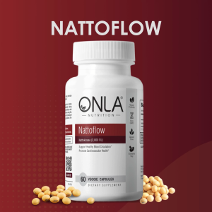 ONLA Nattoflow | Nattokinase Supplement for Blood Circulation & Heart Health (60 caps Exp Mar 28)