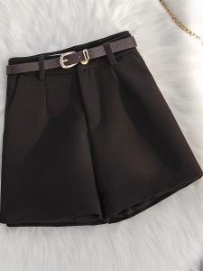 High-Waist Wide-Leg Shorts for Women Casual Style Loose Fit Summer Thin Outerwear Fashionable All-Match White Color