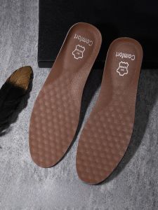 Ecco Mens Leather Shoe Inserts Sweat Absorbent Anti-Odor Sports Shock Absorption Womens Style First Layer Cowhide Genuine Leather