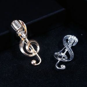 Creative Microphone Musical Instrument Dinner Dress Accessories Music Notes
