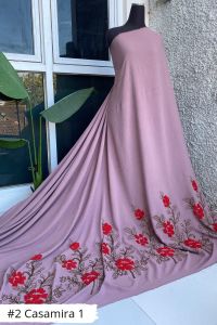CASAMIRA 2 / CRINGKEL BUNGA BORDIR TERBARU / CRINGKEL MOTIF BUNGA (per setengah meter)
