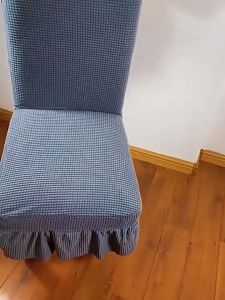 ซูเปอร์นุ่มขนแกะขั้วโลกผ้ากระโปรงเก้าอี้ปกที่ทันสมัยยืดหยุ่นเก้าอี้ปกห้องรับประทานอาหารเก้าอี้ปกแปนเด็กซ์สําหรับห้องครัว