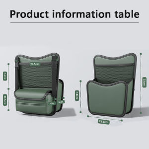 Car seat storage bag double-sided usable car hanging bag leather material multi-functional car mesh bag storage
