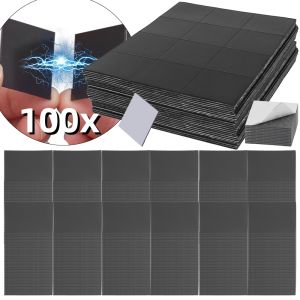100/50PCS Magnetic Square Self Adhesive Soft Sheet Flexible Sticky for Household Refrigerator Office DIY