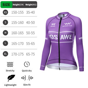 WOSAWE | WOSAWE Summer Cycling Jersey Cycling Racing Tops Quick-dry Breathable Long Sleeve Shirt Cycling Maillot Women Bicycle Bike Wear