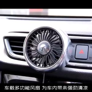 Quạt ÔTô mini để xe - Quạt Gắn Taplo Cửa Gió Điều Hòa Xe Hơi kèm đèn led giúp tiết kiệm nhiên liệu