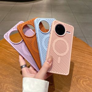 เคสโทรศัพท์แม่เหล็กระบายความร้อนสำหรับ Redmi K60 K70 K80 Pro K60 K70 Ultra ระบายอากาศได้ดี ฝาหลังแข็ง รองรับการชาร์จไร้สาย