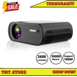 Proyektor Projector Terbaru 2024 Layar Tancap  C10 Wifi - Projektor 720P (2600 Lumens) Support 1080P Dan TV Tuner Kualitas Tinggi Home Theater Video Multimedia Terbaik Di Kelasnya
