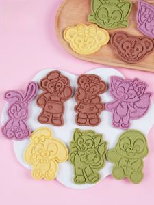 Cartoon Bear Family Baking Cookie Stamp Tool Dough Cutter Mold American Style Kitchen Cooking Utensils for Everyone
