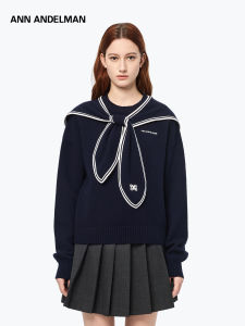 ANN ANDELMAN | Sailor Collar Tied Knitwear