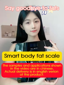 【SG】HXR Bluetooth Body Fat Scale Smart APP Connection BMI Body Data Analysis Household USB Rechargeable Digital Weight Scale 体脂秤