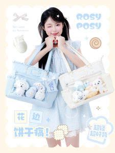 Original RosyPosy Large Capacity Pain Bag Single Shoulder Crossbody for Outdoor Celebrity Chasing Blue Purple Youth Casual Bag