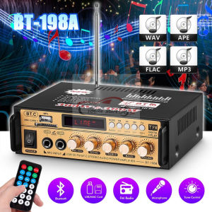 BT-198A/BT-298A 600W Power Amplifier Stereo Power Amplifier Bass Booster Bluetooth Karaoke Home Theater FM Radio
