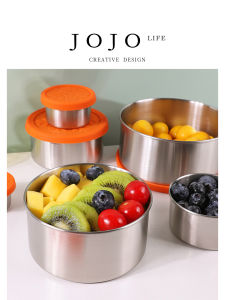 Mr. Grocery Silicone Lid 304 Stainless Steel Freshness Preservation Box Sealed Storage Container Leakproof Cylinder Shape