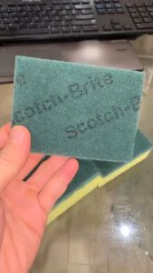 Miếng chùi rửa 3M Scotch Brite Professional Scrubbing Sponge 74CC 2 mặt vàng xanh 3 x 7.6 x 10 cm