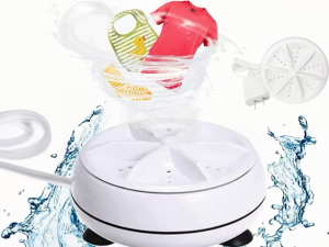 Ultrasonic Turbo Mini Washing Machine – USB Powered Portable Washer for Travel Home Apartments Socks & Underwear